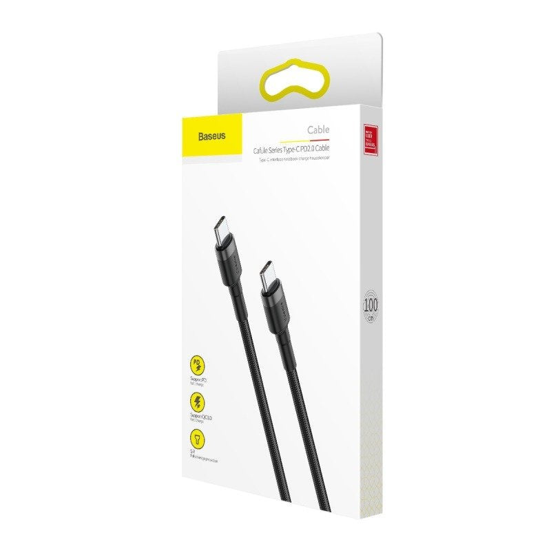 Baseus Cafule Cable USB-C PD 2.0 QC 3.0 60W 1m (Sort+grå)