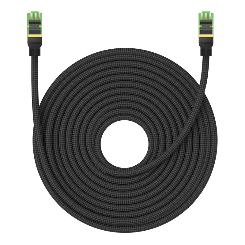 Baseus hurtig RJ45 cat. netværkskabel. 8 40Gbps 20m flettet sort
