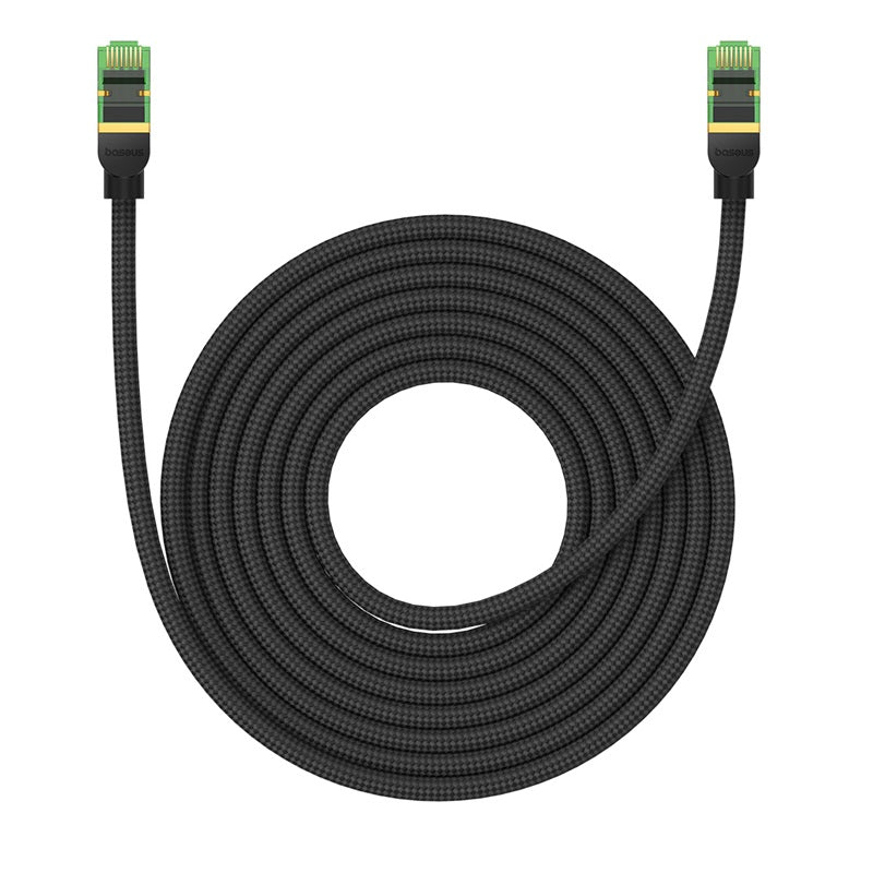 Baseus hurtig RJ45 cat. netværkskabel. 8 40Gbps 8m flettet sort