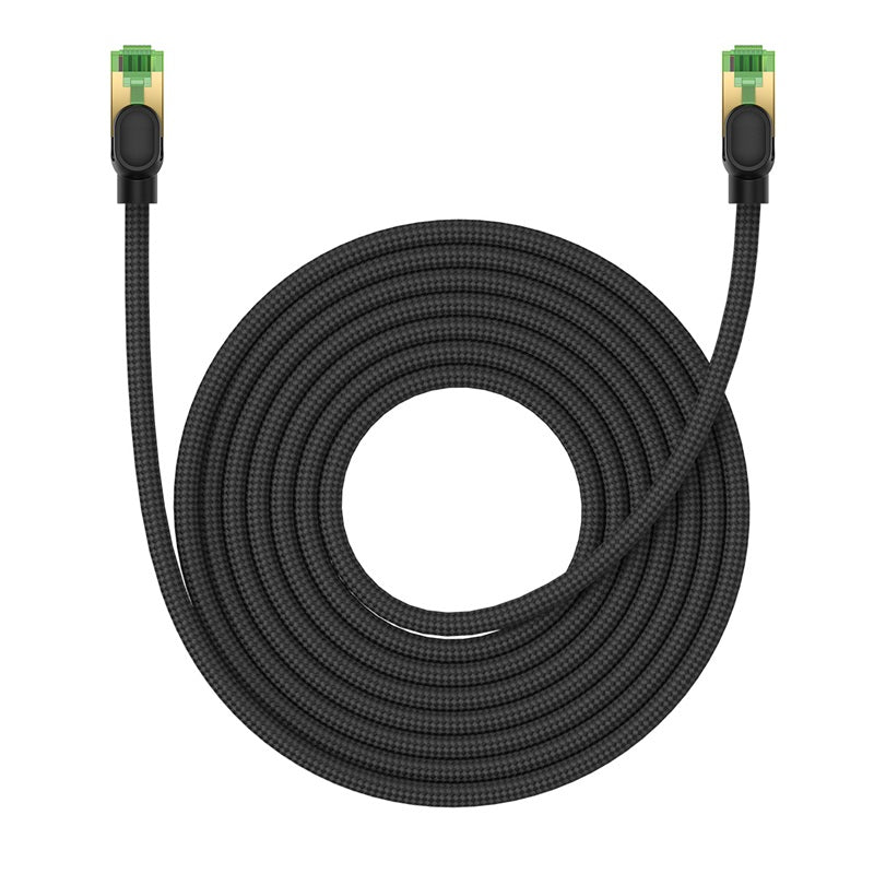 Baseus hurtig RJ45 cat. netværkskabel. 8 40Gbps 8m flettet sort