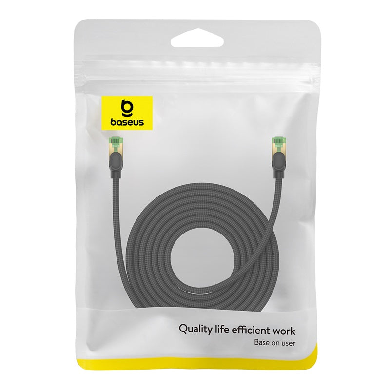 Baseus hurtig RJ45 cat. netværkskabel. 8 40Gbps 8m flettet sort