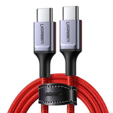 Grøn US294 USB-C - USB-C 3A 480Mb/s kabel 1m - rød