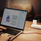 Grøn US294 USB-C - USB-C 3A 480Mb/s kabel 1m - rød