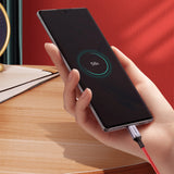 Grøn US294 USB-C - USB-C 3A 480Mb/s kabel 1m - rød