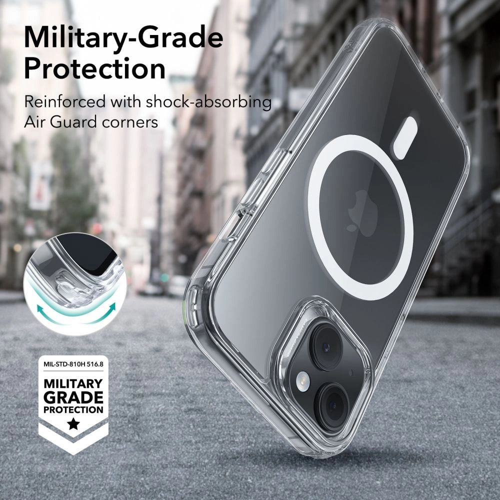 ESR Classic Hybrid Halolock Case med MagSafe til iPhone 15 - Klar