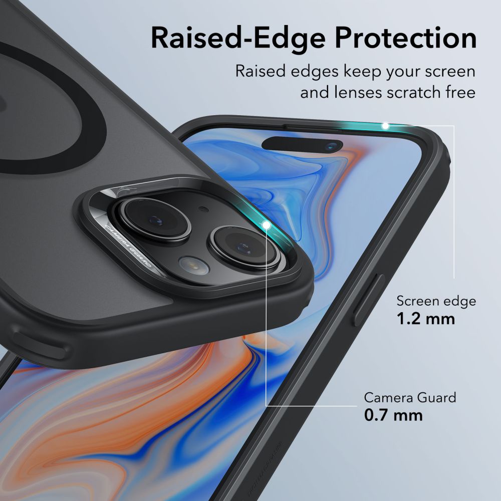 ESR Classic Hybrid Halolock Case med MagSafe til iPhone 15 - Matte Black