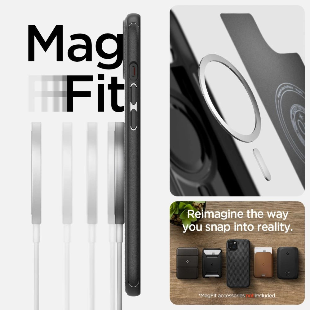 Spigen Mag Armor MagSafe iPhone 15 Case - Matte sort