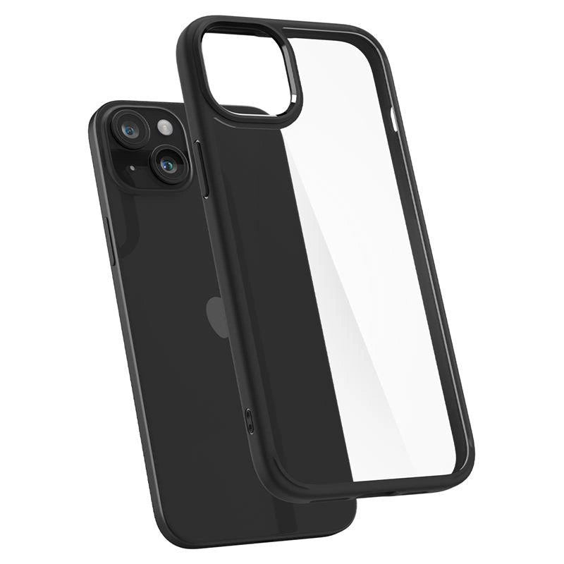 Spigen Crystal Hybrid iPhone 15 Plus Case - Helt sort