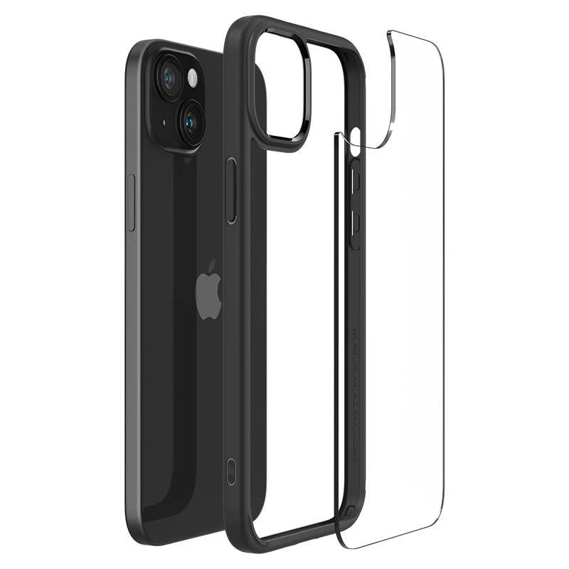 Spigen Crystal Hybrid iPhone 15 Plus Case - Helt sort