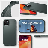 Spigen Liquid Air iPhone 15 Plus-kasse - mørkegrøn
