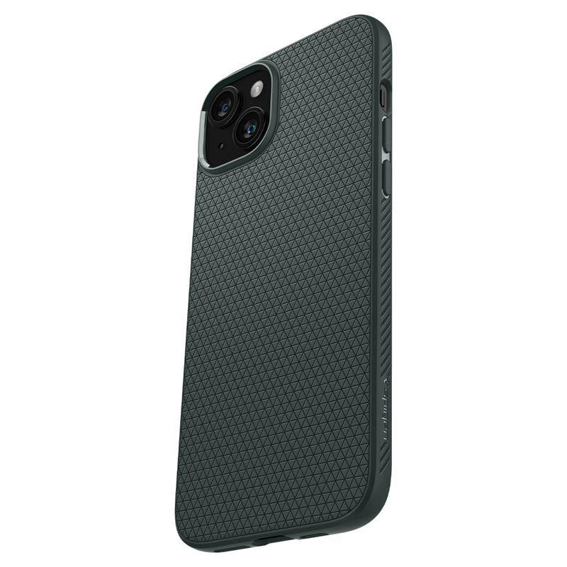 Spigen Liquid Air iPhone 15 Plus-kasse - mørkegrøn