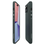 Spigen Liquid Air iPhone 15 Plus-kasse - mørkegrøn
