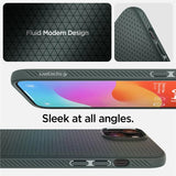 Spigen Liquid Air iPhone 15 Plus-kasse - mørkegrøn