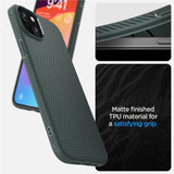 Spigen Liquid Air iPhone 15 Plus-kasse - mørkegrøn