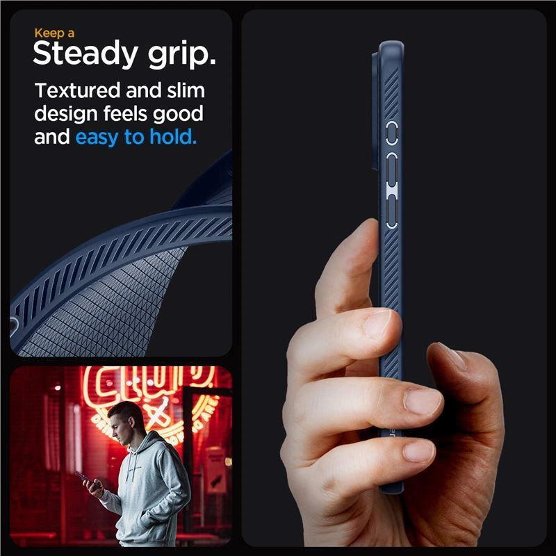 Spigen Liquid Air Case til iPhone 15 Pro Max - Blå