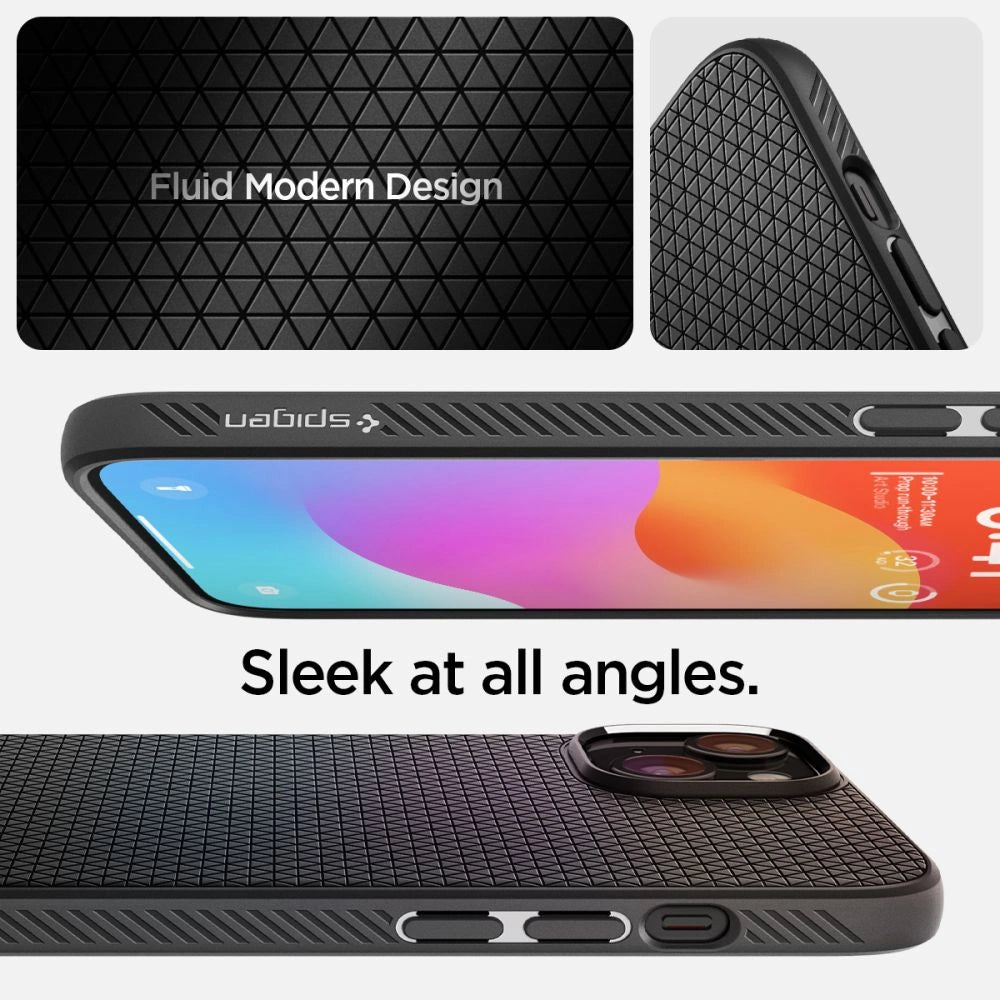Spigen Liquid Air Case til iPhone 15 Plus - Matte sort
