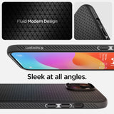 Spigen Liquid Air Case til iPhone 15 Plus - Matte sort