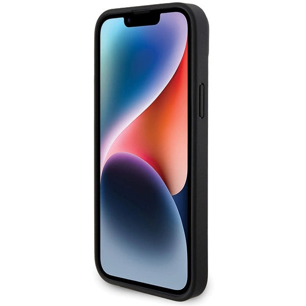 BMW læder Carbon-foder for iPhone 15 Plus - sort