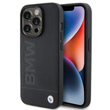BMW læder Hot Stamp iPhone 15 Pro Max Case - sort