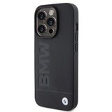 BMW læder Hot Stamp iPhone 15 Pro Max Case - sort