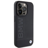 BMW læder Hot Stamp iPhone 15 Pro Max Case - sort
