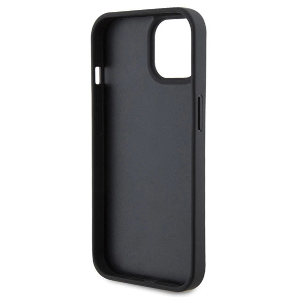 Ferrari Quilted Metal Logo Case til iPhone 15 - sort