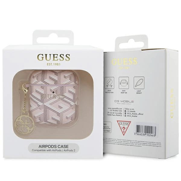 Guess GUA2PGCE4CP-kasse til AirPods 1/2 - pink GCube Charm