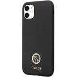 Guess GUHCN614DGPK Case til iPhone 11 / Xr - sort silikone logo Strass 4G