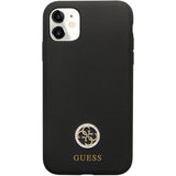 Guess GUHCN614DGPK Case til iPhone 11 / Xr - sort silikone logo Strass 4G