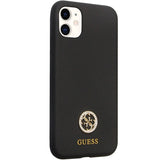 Guess GUHCN614DGPK Case til iPhone 11 / Xr - sort silikone logo Strass 4G