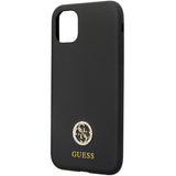 Guess GUHCN614DGPK Case til iPhone 11 / Xr - sort silikone logo Strass 4G