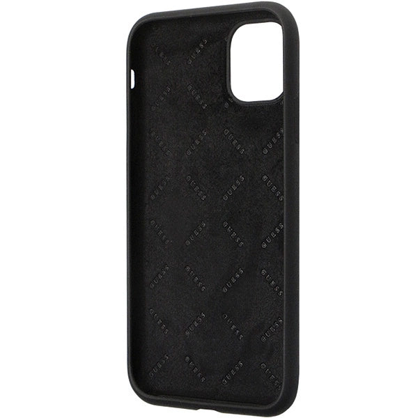 Guess GUHCN614DGPK Case til iPhone 11 / Xr - sort silikone logo Strass 4G