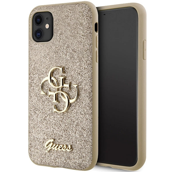 Guess GUHCN61HG4SGD iPhone 11 / Xr - guld Glitter Script Big 4G