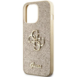 Guess GUHCP13LHG4SGD-kasse til iPhone 13 Pro / 13 - guld Glitter Script Big 4G