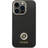 Guess GUHCP13LM4DGPK fodtøj til iPhone 13 Pro / 13 - sort Silicone Logo Strass 4G