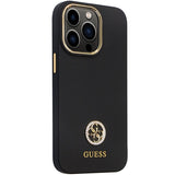 Guess GUHCP13LM4DGPK fodtøj til iPhone 13 Pro / 13 - sort Silicone Logo Strass 4G