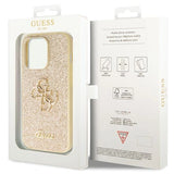 Guess GUHCP14LHG4SGD-kasse til iPhone 14 Pro - guld Glitter Script Big 4G