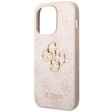 Guess 4G Big Metal Logo-hylster til iPhone 15 Pro - pink