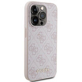 Guess 4G Metal Gold Logo-hylster til iPhone 15 Pro - pink