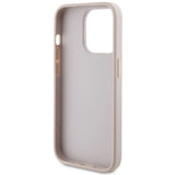 Guess 4G Metal Gold Logo-hylster til iPhone 15 Pro - pink