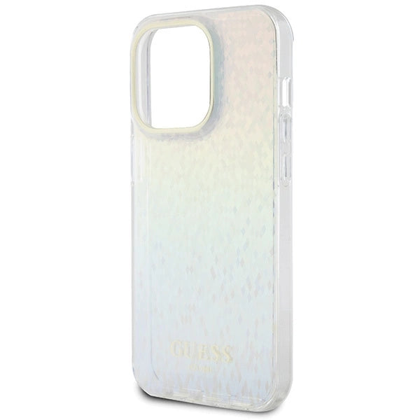 Guess IML Faceted Mirror Disco Iridescent case til iPhone 15 Pro - flerfarvet