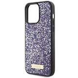 Guess Rhinestone Metal Logo-hylster til iPhone 15 Pro - pink