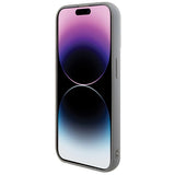 Guess Sequin Script Metallæske til iPhone 15 Pro - sølv