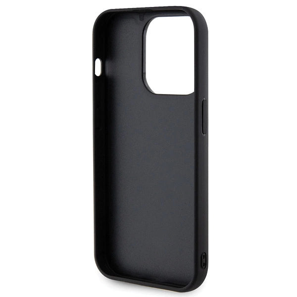Guess Quilted Metal Logo case til iPhone 15 Pro - sort