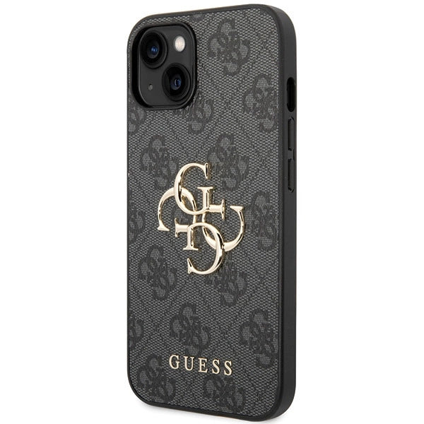 Guess 4G Big Metal Logo iPhone 15 Plus-hylster - Grå