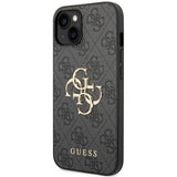 Guess 4G Big Metal Logo iPhone 15 Plus-hylster - Grå
