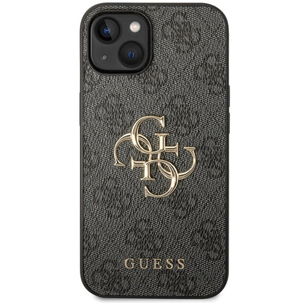 Guess 4G Big Metal Logo iPhone 15 Plus-hylster - Grå