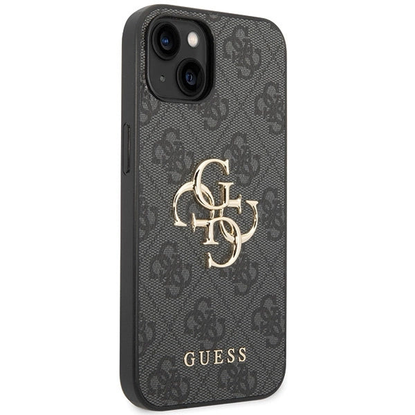 Guess 4G Big Metal Logo iPhone 15 Plus-hylster - Grå