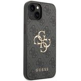 Guess 4G Big Metal Logo iPhone 15 Plus-hylster - Grå