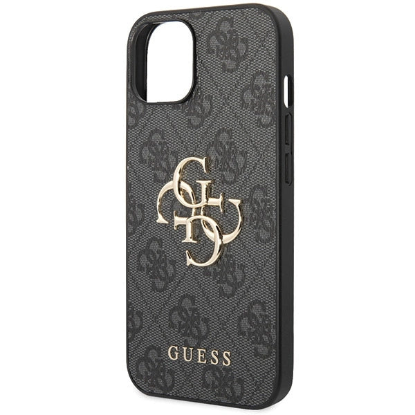 Guess 4G Big Metal Logo iPhone 15 Plus-hylster - Grå